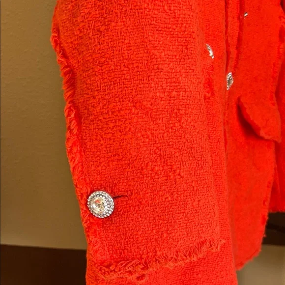 Zara Women's Red Double-Breasted Blazer - Picture 4 of 7